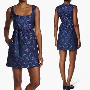NWT VALENTINO Sparkle Floral Embroidered Jacquard Sleeveless Scoop Neck Dress